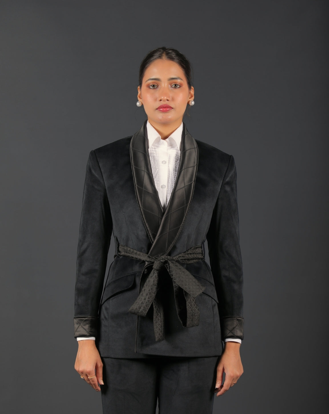 Black Velvet Tuxedo Suit