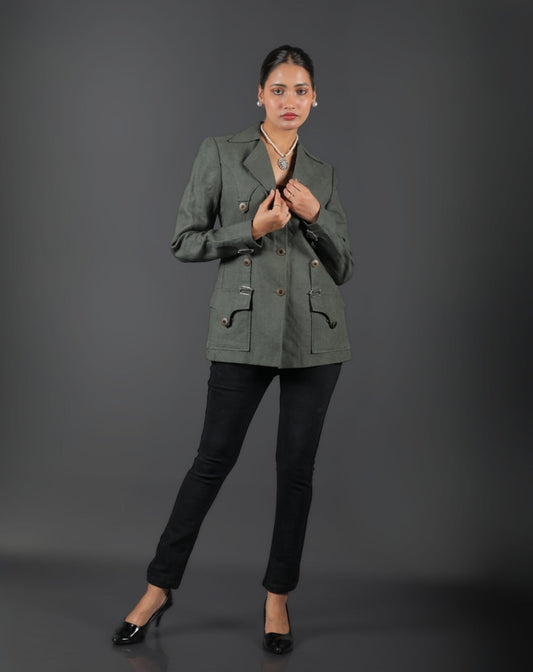 Olive Green Polo Jacket