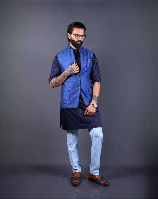Blue Nehru Jacket