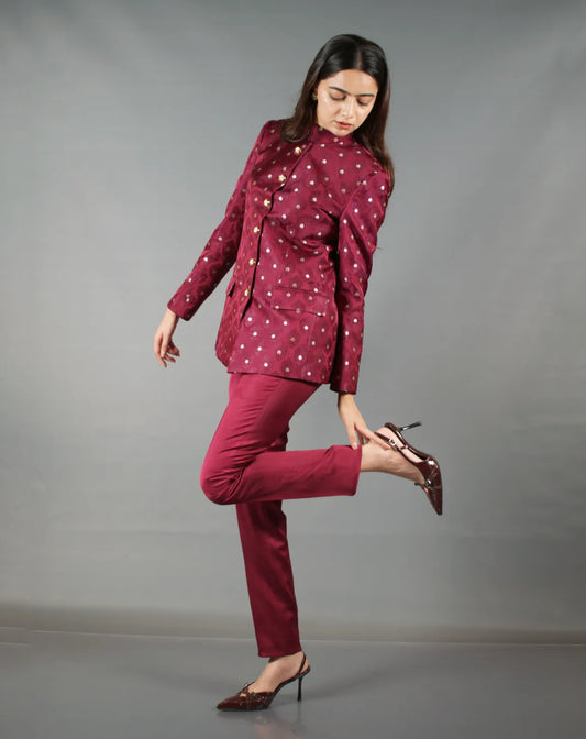 Silk Bandhgala Suit