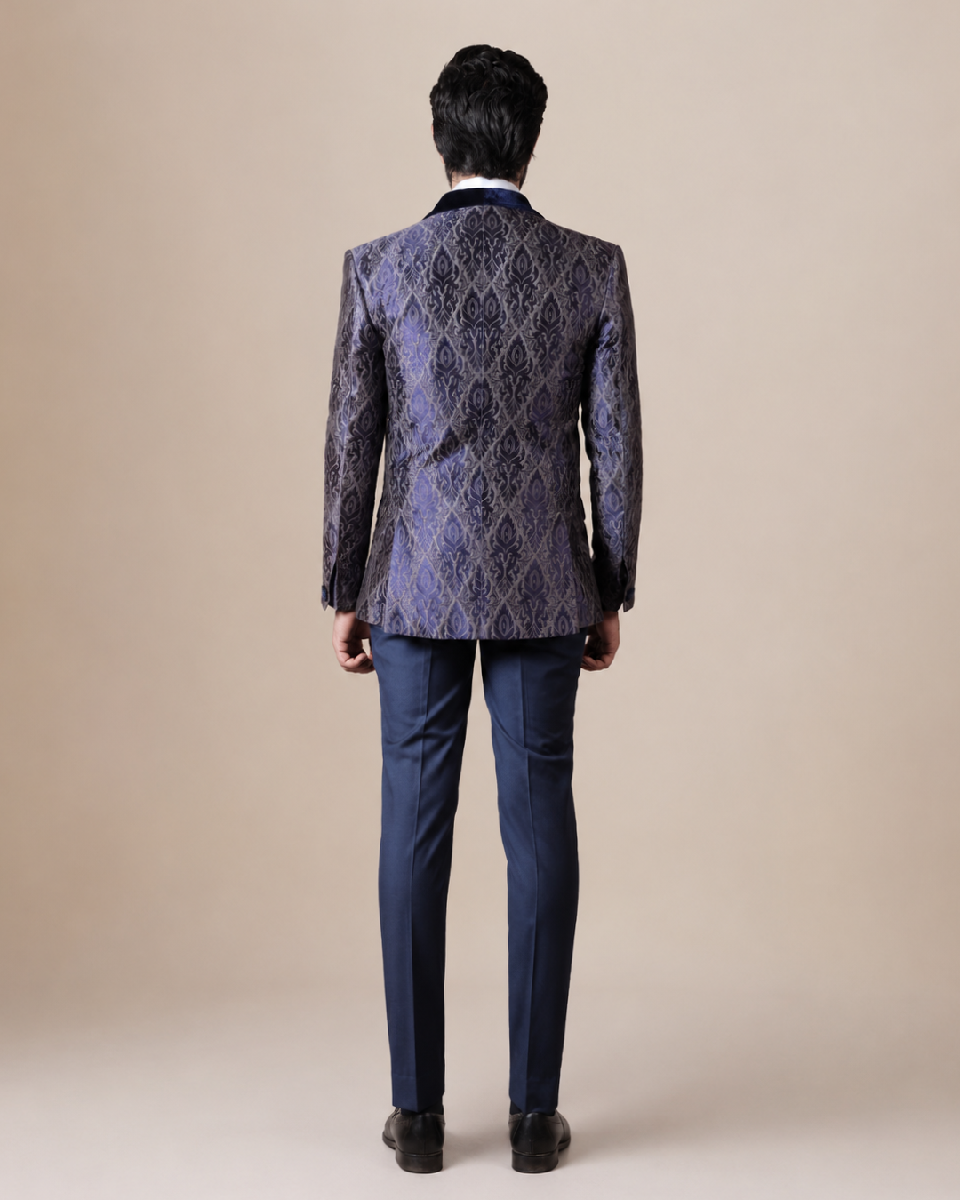 Deep Navy Blue Tuxedo Suit