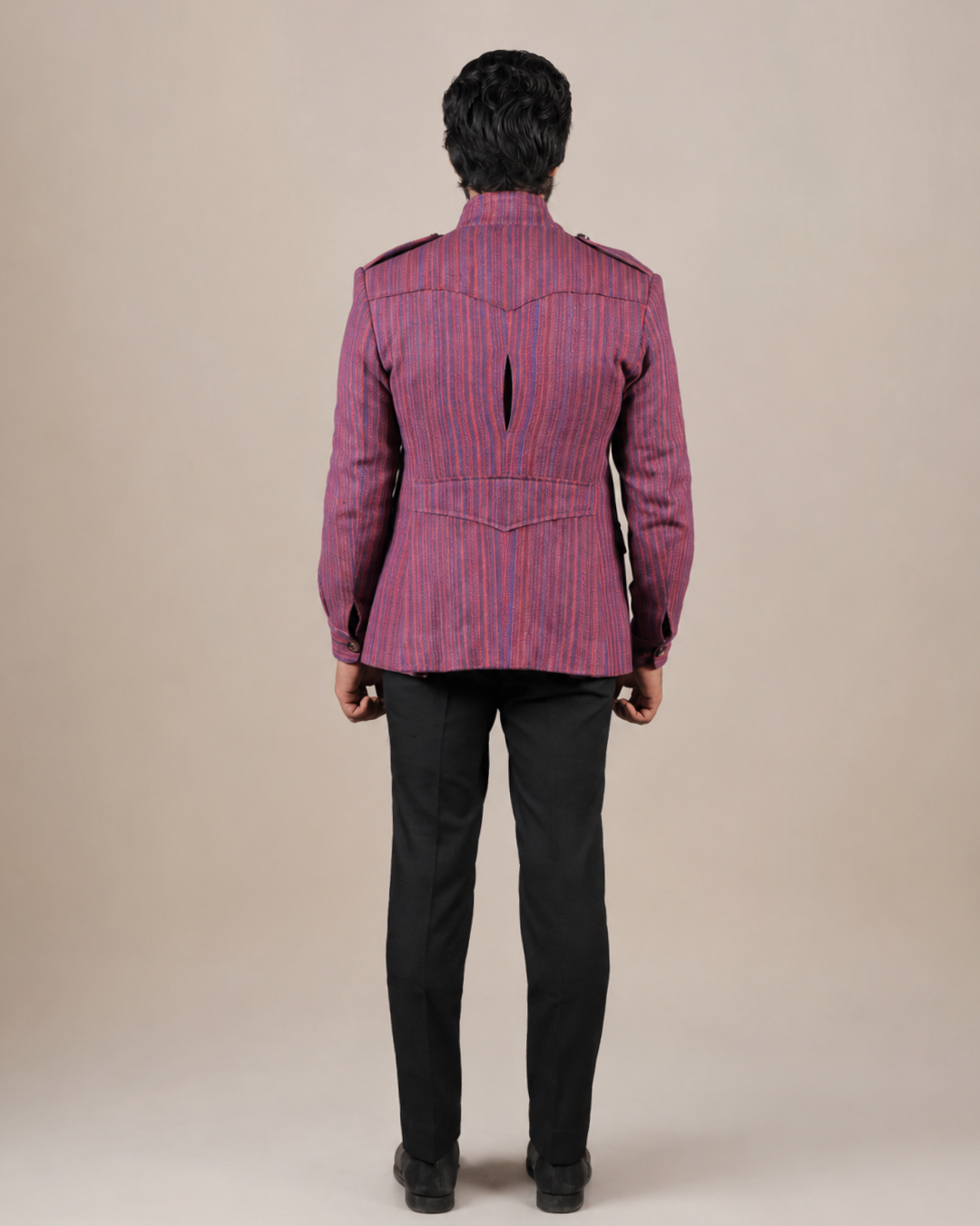 Striped Wool Hunting Jacket