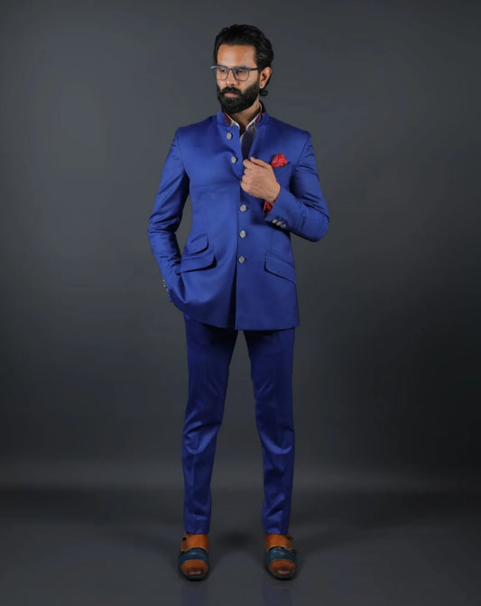 Royal Blue Bandhgala Suit