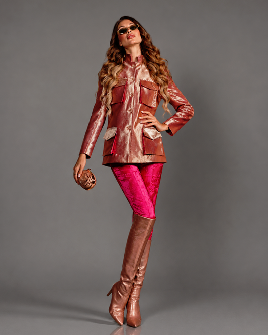 Rose Gold Shimmer Shacket