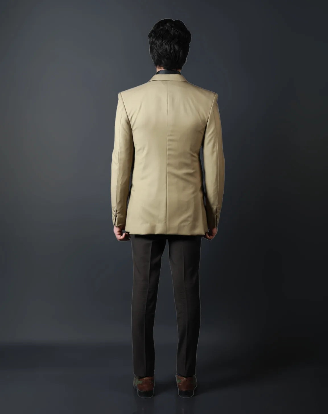 Beige Slim Fit Blazer
