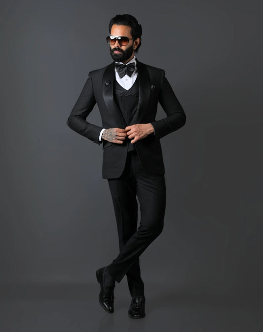 Classic Black Three Piece Suit