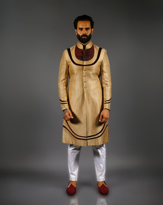 Golden Sherwani