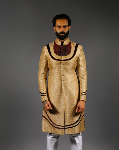 Golden Sherwani