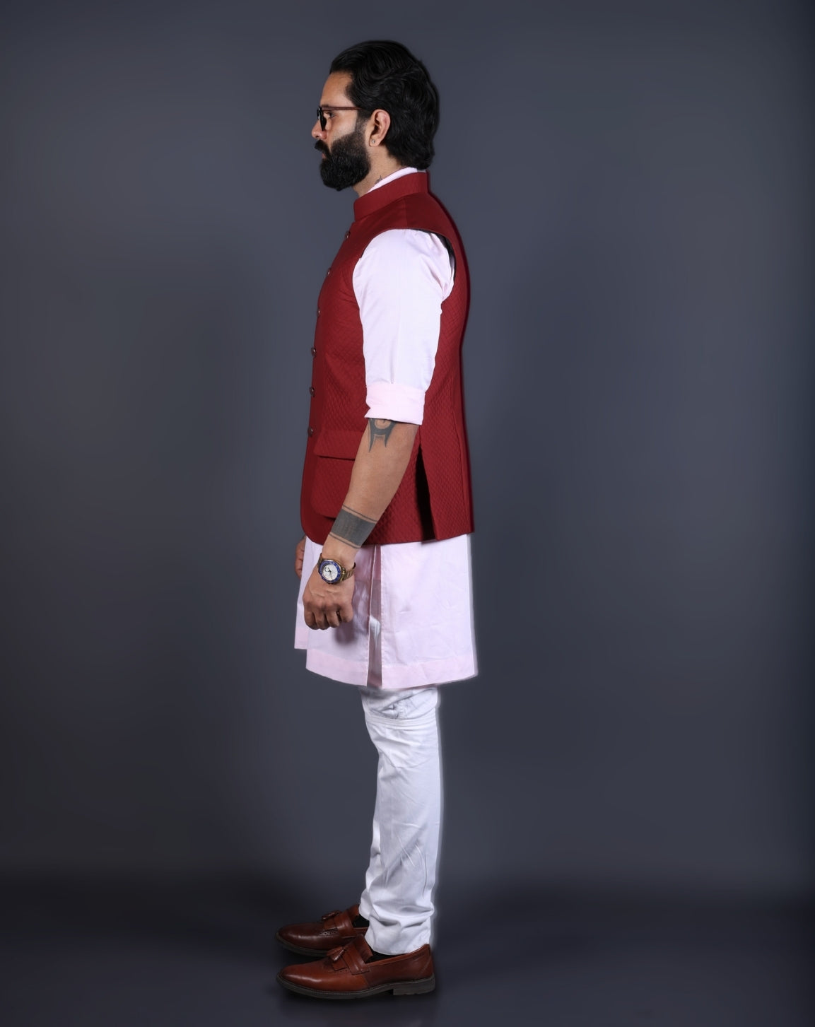 Red Nehru Jacket