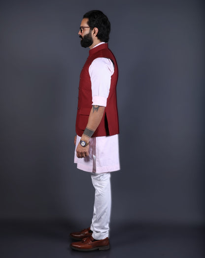 Red Nehru Jacket