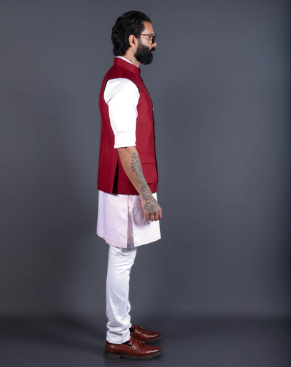 Red Nehru Jacket