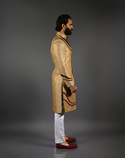 Golden Sherwani