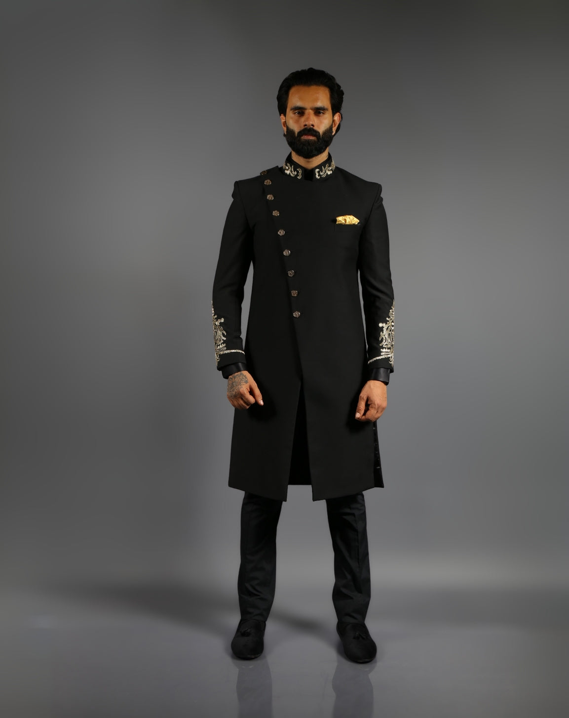 Black Royal Sherwani