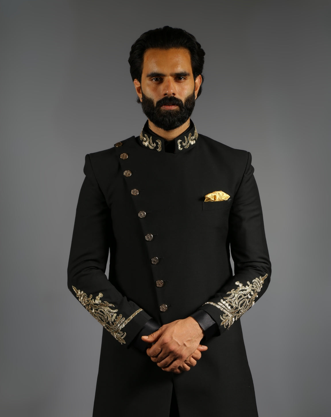 Black Royal Sherwani