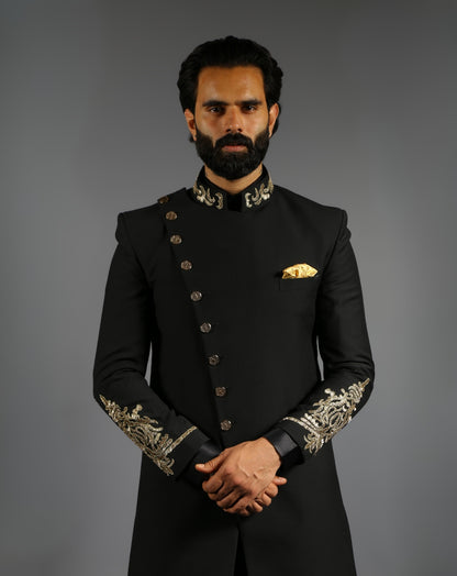 Black Royal Sherwani