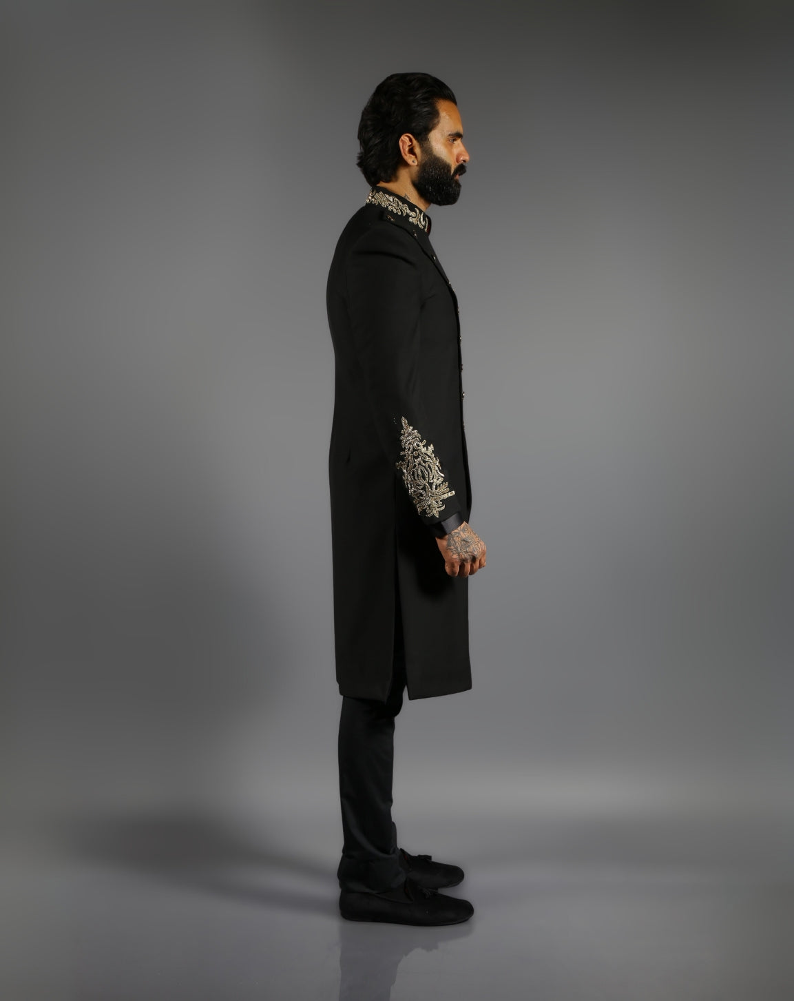Black Royal Sherwani