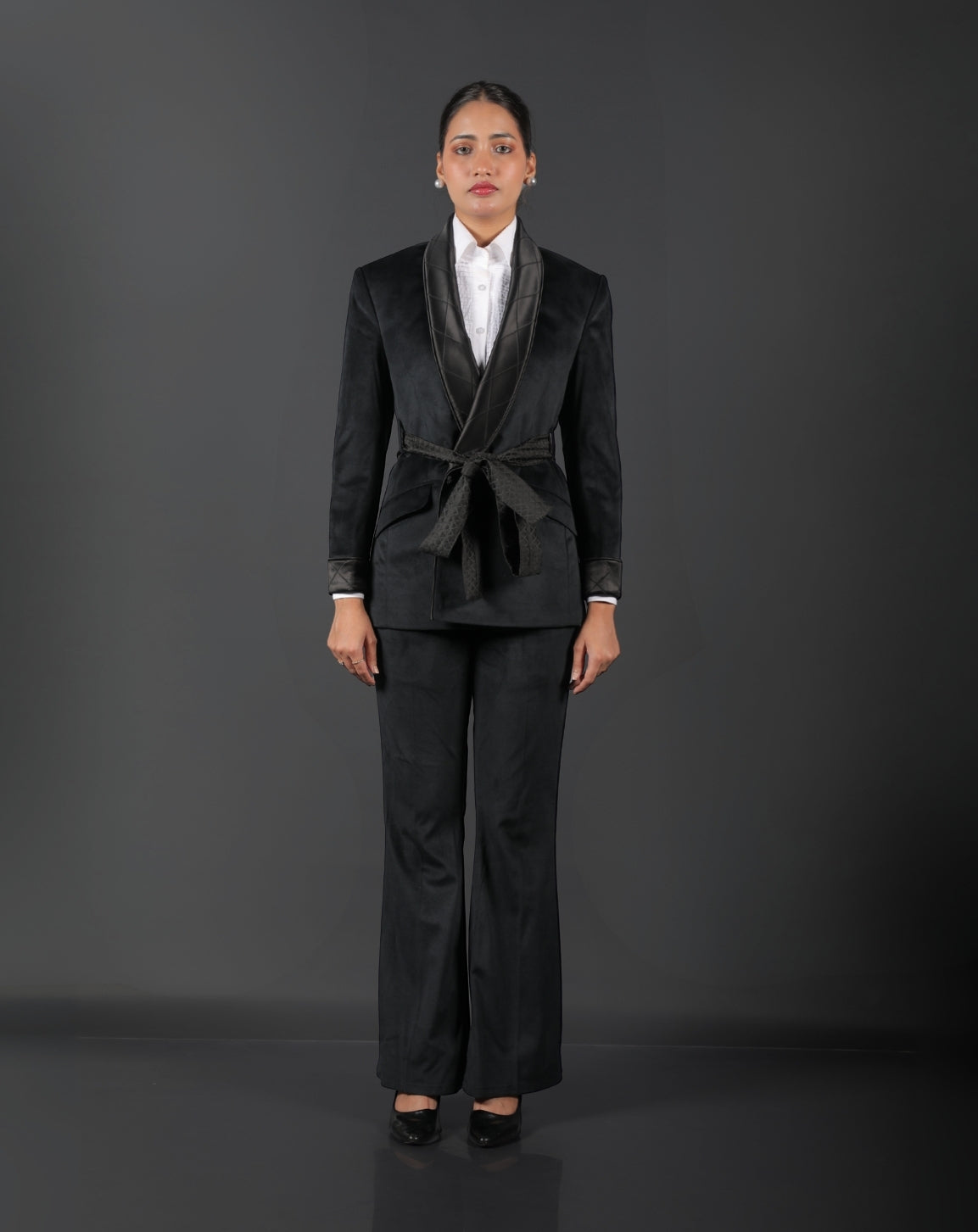 Black Velvet Tuxedo Suit