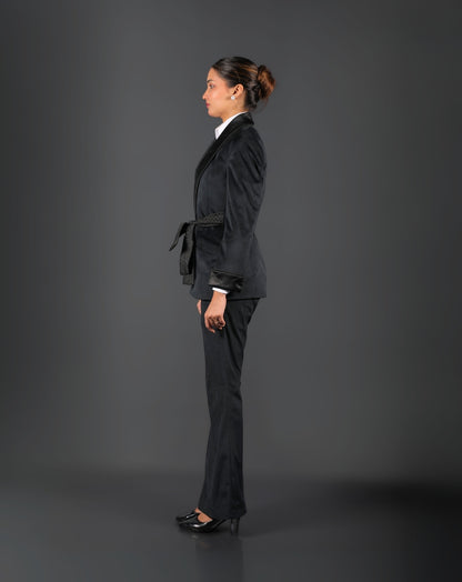 Black Velvet Tuxedo Suit