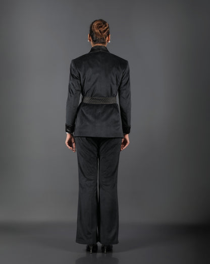 Black Velvet Tuxedo Suit