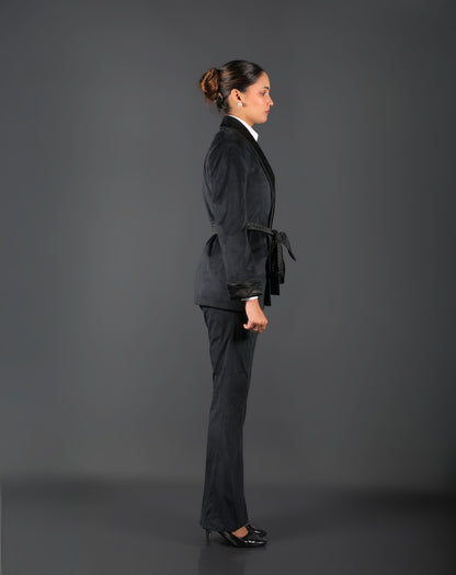 Black Velvet Tuxedo Suit