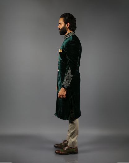Navy Sherwani