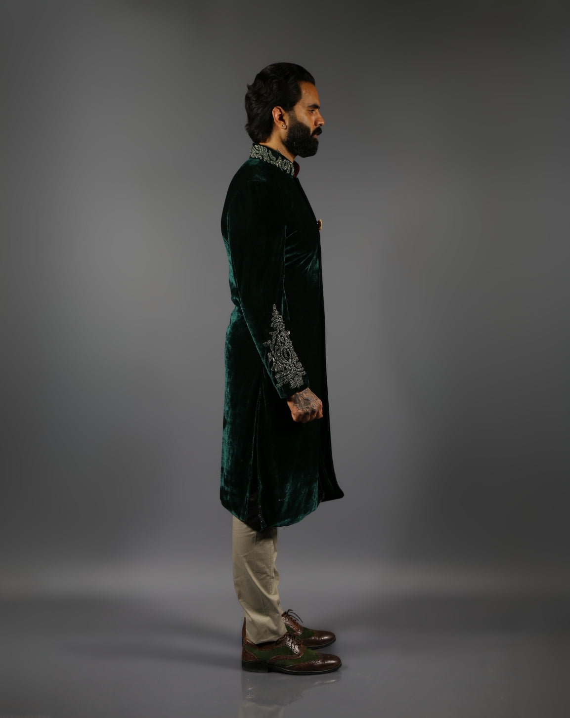 Navy Sherwani