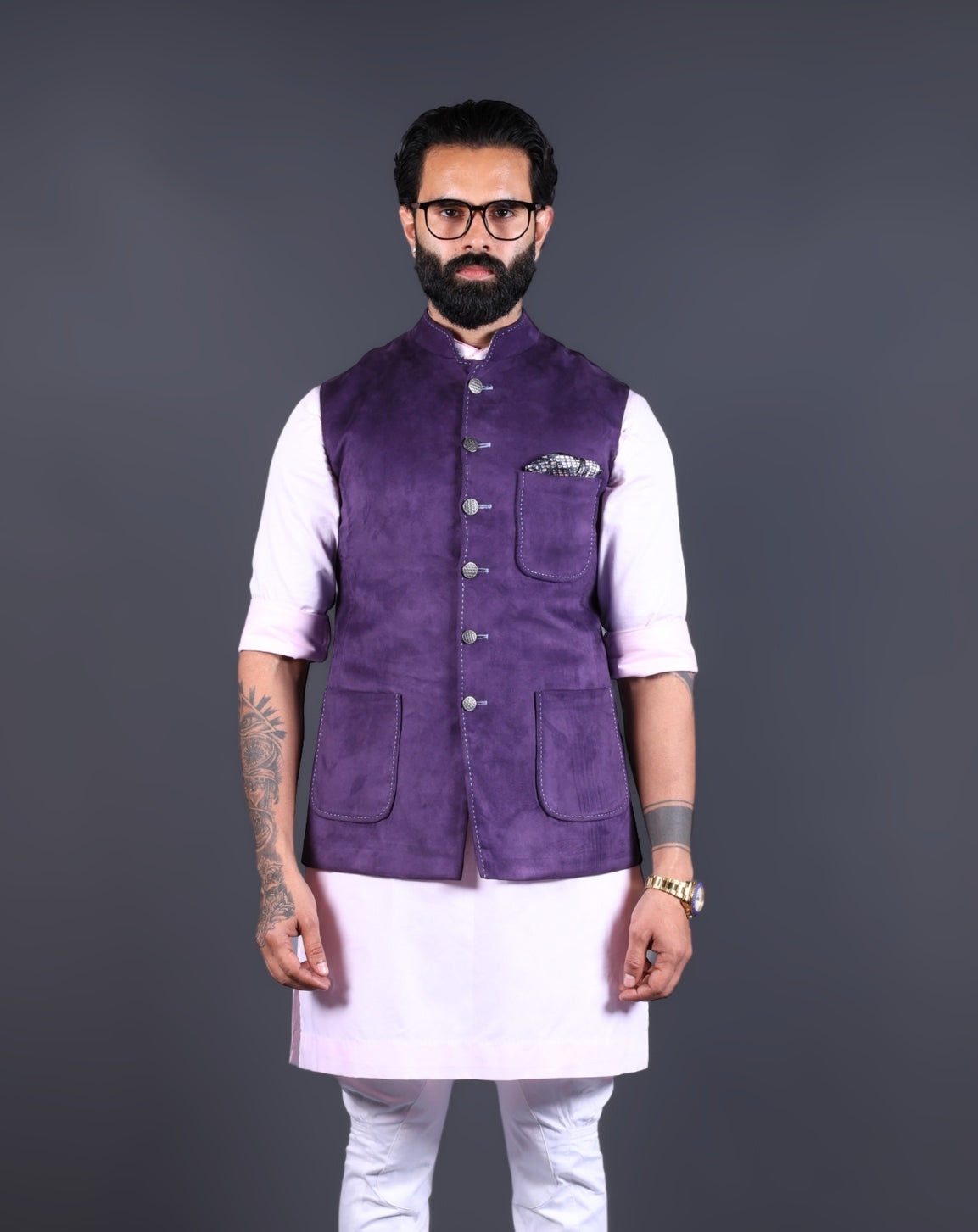 Purple Nehru Jackets