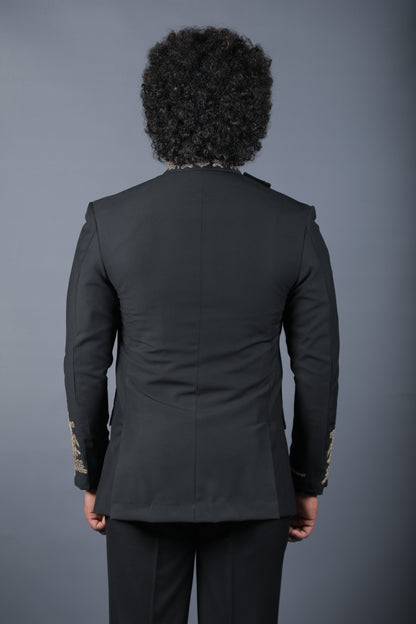 Royal Black Bandhgala