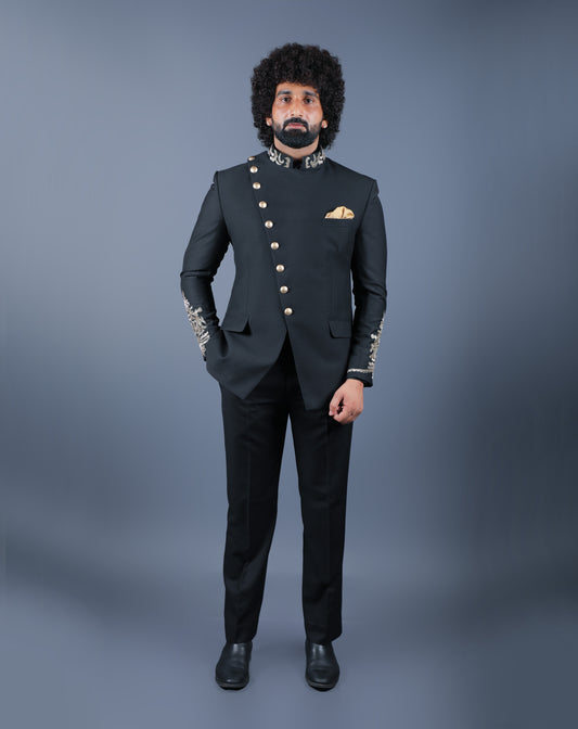 Royal Black Bandhgala