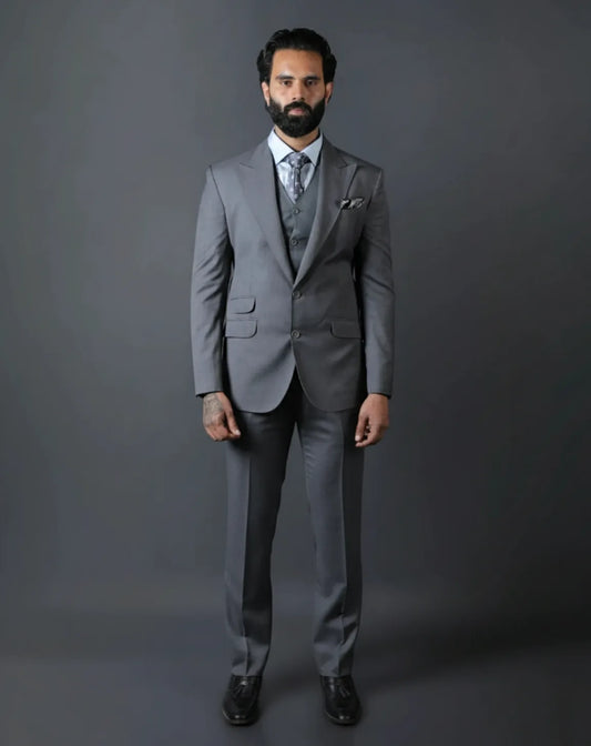 Grey and Black 3-Piece Suit