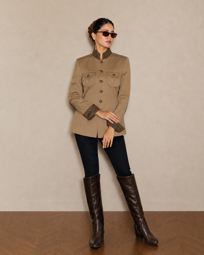 4 pockets Khaki Hunting Jacket