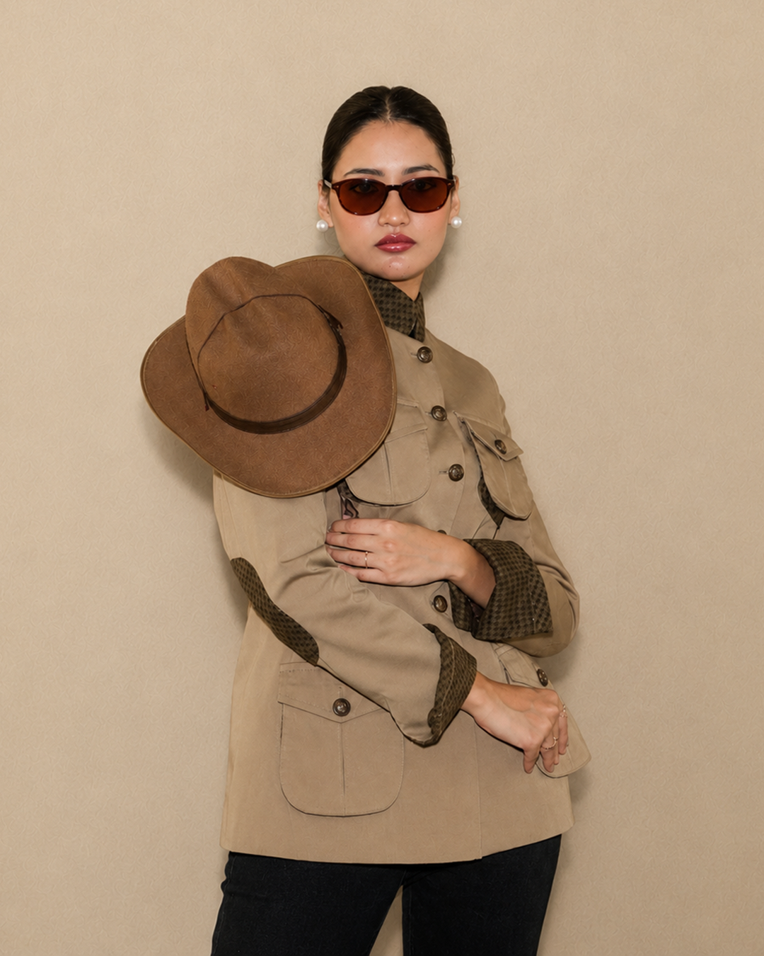 4 pockets Khaki Hunting Jacket