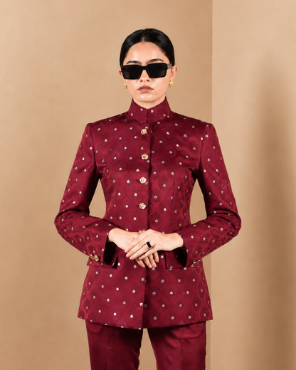 Silk Bandhgala Suit