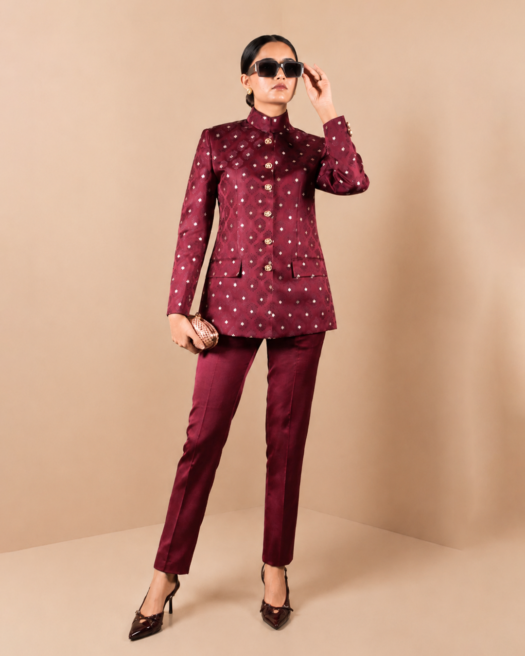 Silk Bandhgala Suit