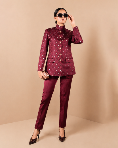 Silk Bandhgala Suit