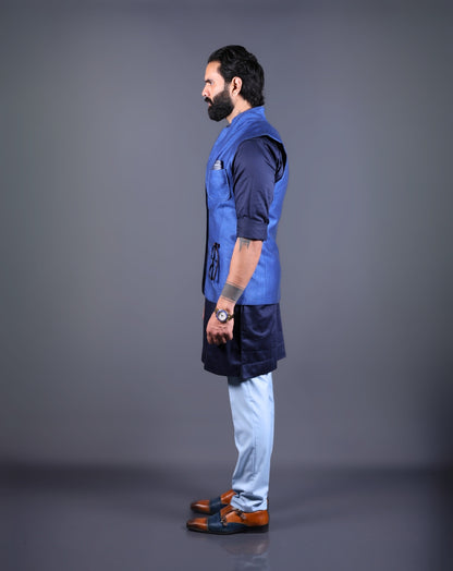 Blue Nehru Jacket