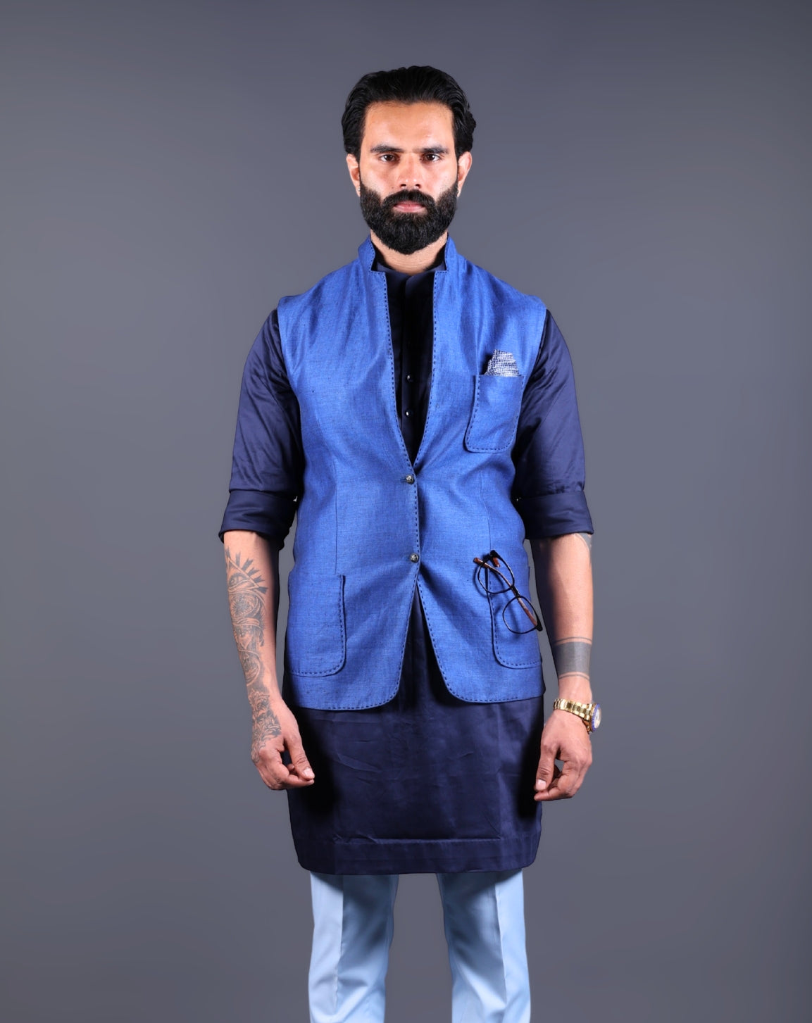 Blue Nehru Jacket