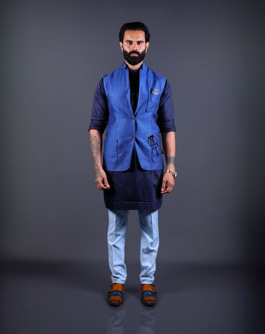 Blue Nehru Jacket