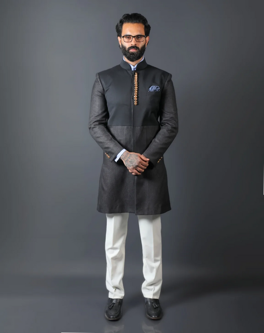 Charcoal Two-Tone Indo-western