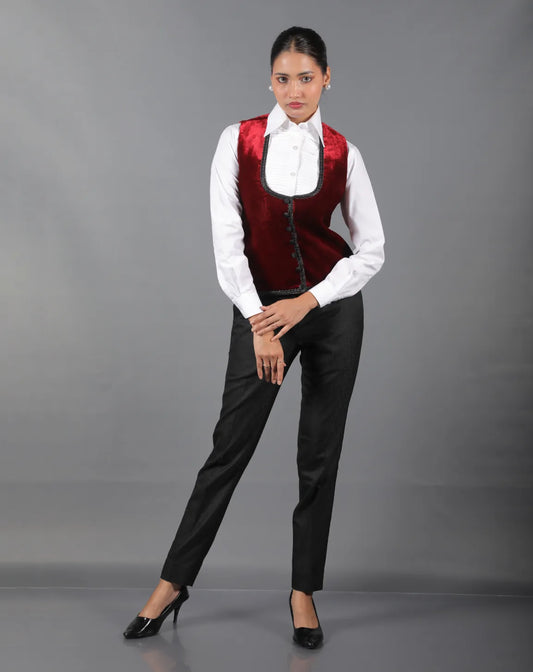 Maroon Velvet Waistcoat
