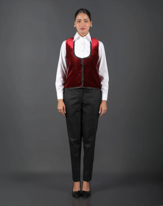 Maroon Velvet Waistcoat