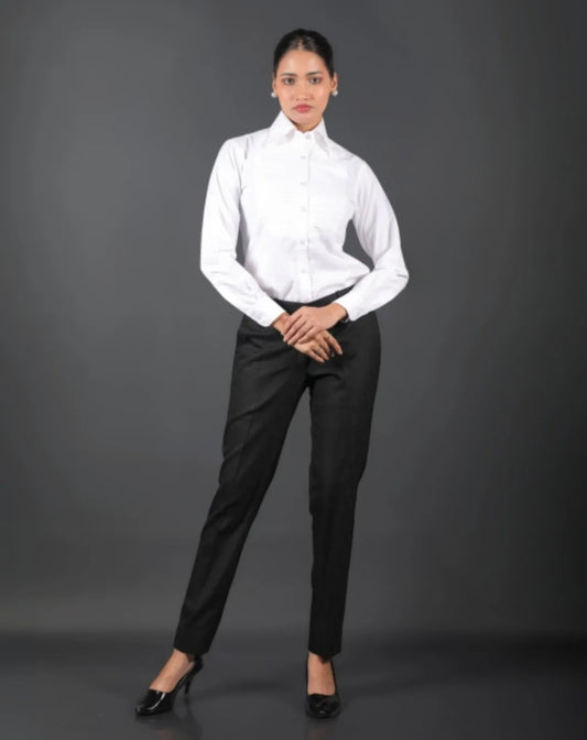 White Formal Shirt and Black Pant
