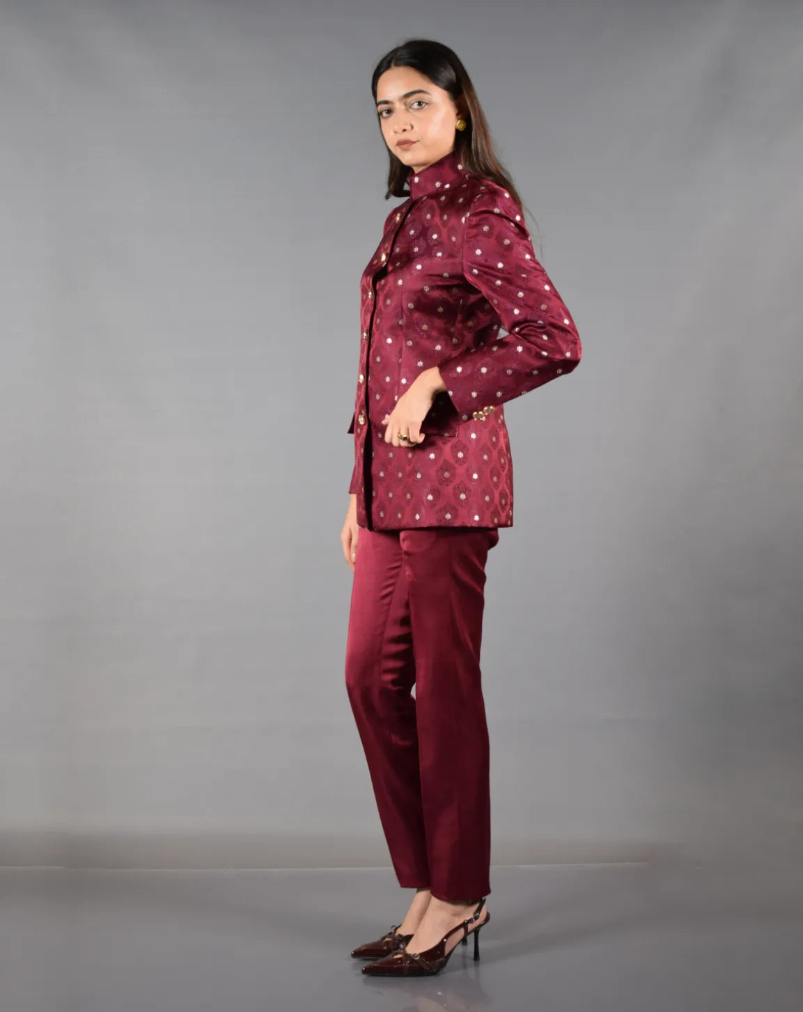 Silk Bandhgala Suit