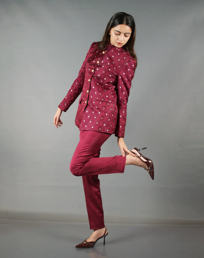 Silk Bandhgala Suit