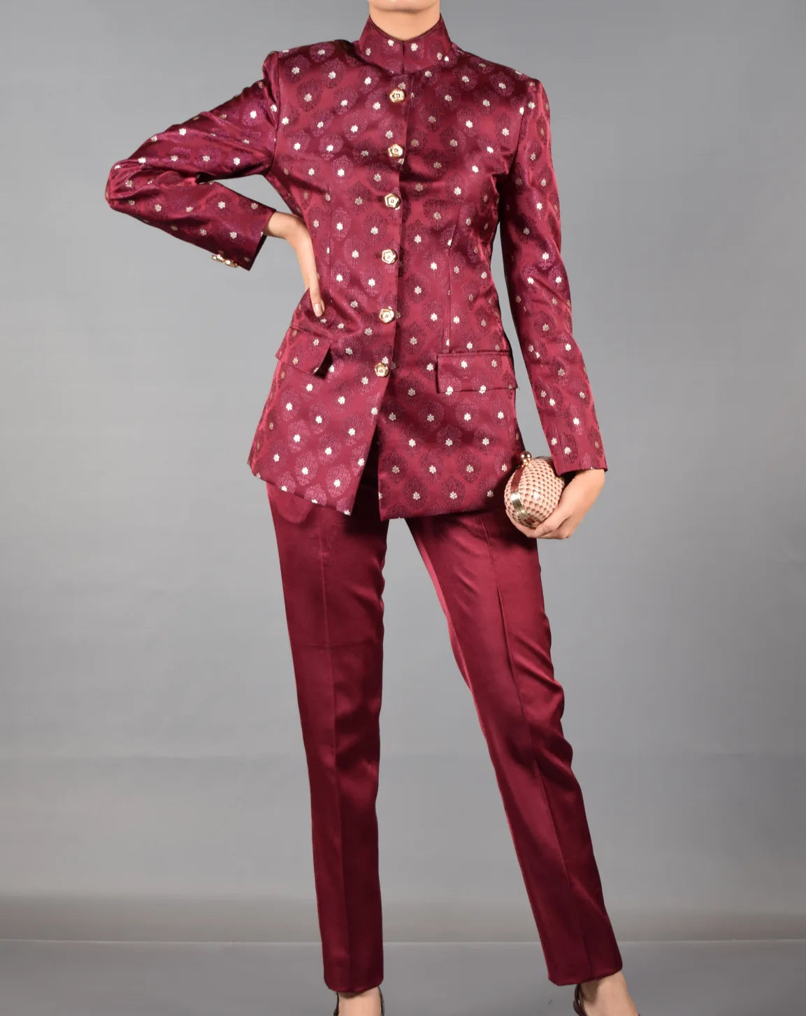 Silk Bandhgala Suit