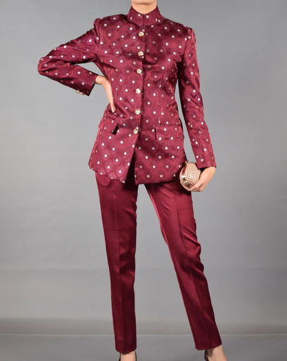 Silk Bandhgala Suit