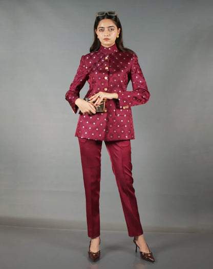 Silk Bandhgala Suit