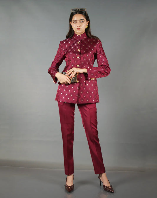 Silk Bandhgala Suit