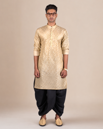 Teardrop Print Silk Blend Kurta Set