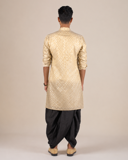 Teardrop Print Silk Blend Kurta Set